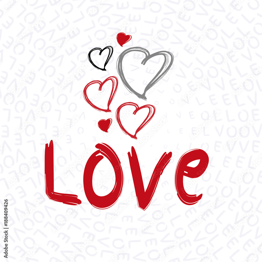 Happy Valentine's Day template. Hand drawn hearts. Romantic hand drawn. Vector illustration for love concept valentine or wedding. Happy Valentine's Day template. Hand drawn hearts. Romantic hand drawn. Vector illustration for love concept valentine or wedding.