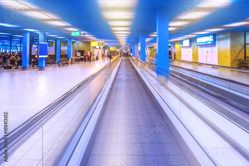 Airport Terminal. A long te...