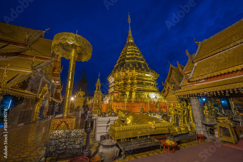 Wat Phra That Doi Suthep. The most famous temple in chiangmai  Thailand.