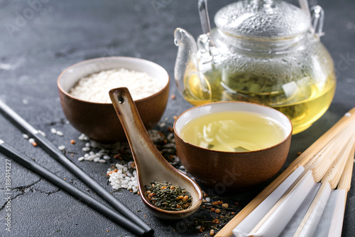 Genmaicha with roasted brown rice