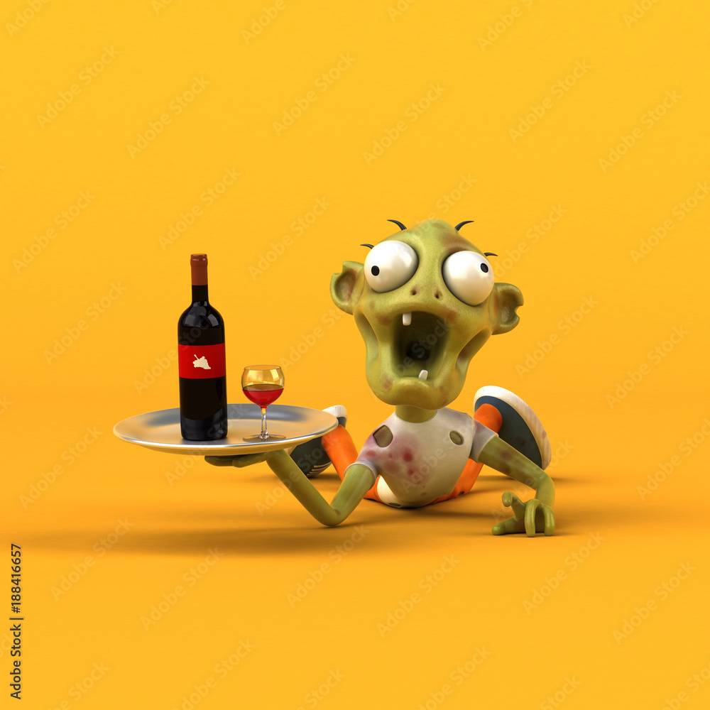 Obraz premium Fun zombie - 3D Illustration