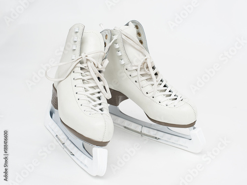 Skates in a cover on a white isolated background