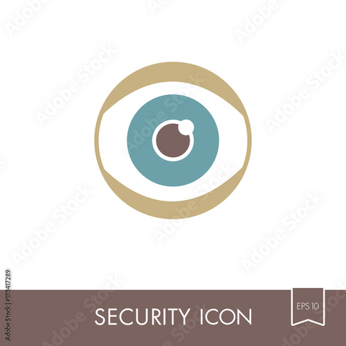 Iris scan icon. Eye scanning