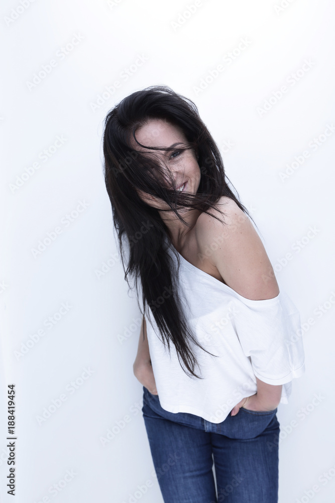 Portrait of confident young woman. Beauty and fashion. Portrait of confident young woman. Beauty and fashion.