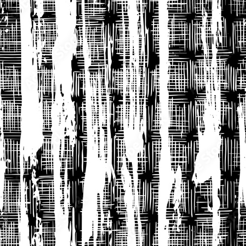 Indigo vector tie dye seamless pattern.