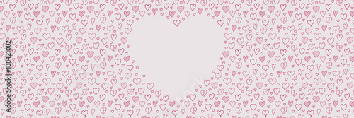 Layout of card for Valentine's Day, Mother's Day or Women's Day. Vector.