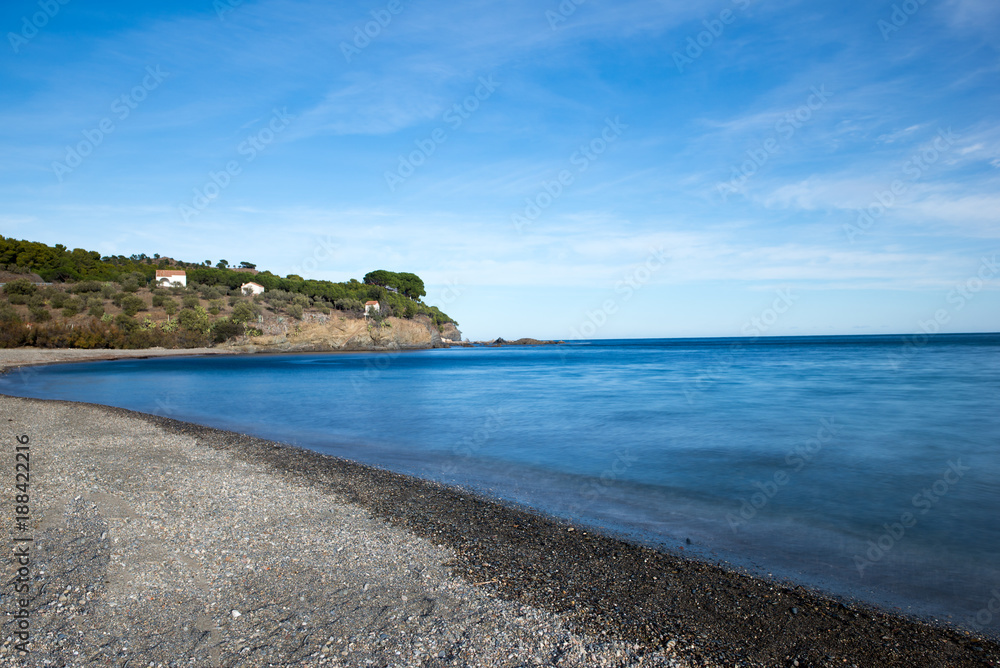 Beach on the coast of Colera, Girona