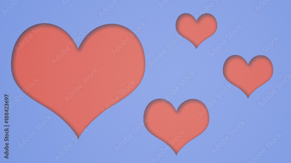 illustrate of background shape heart for valentine's day