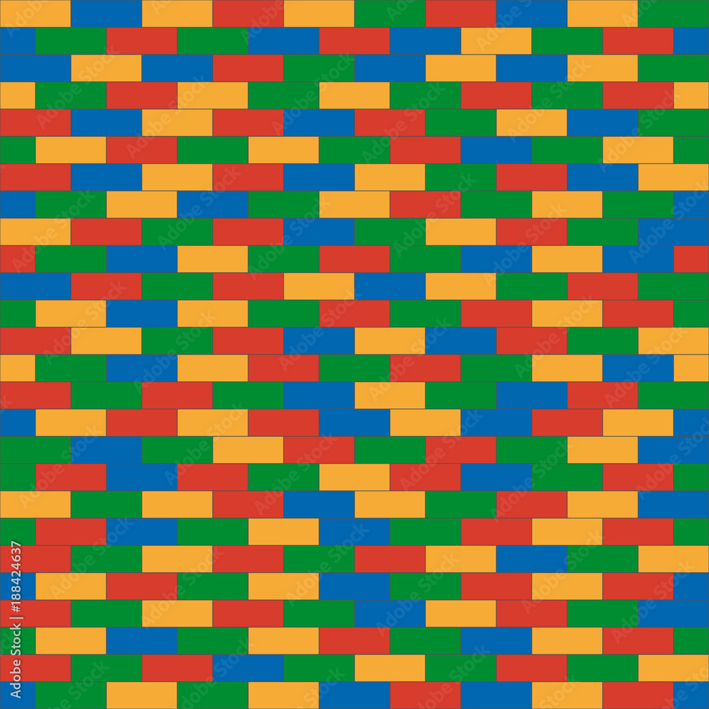 Seamless pattern of colorful folded children's building blocks Seamless pattern of colorful folded children's building blocks