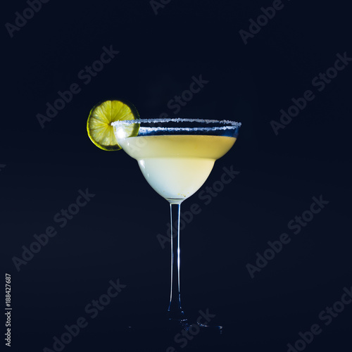 Classic daiquiri on the dark background.  Luxury craft drink concept photo