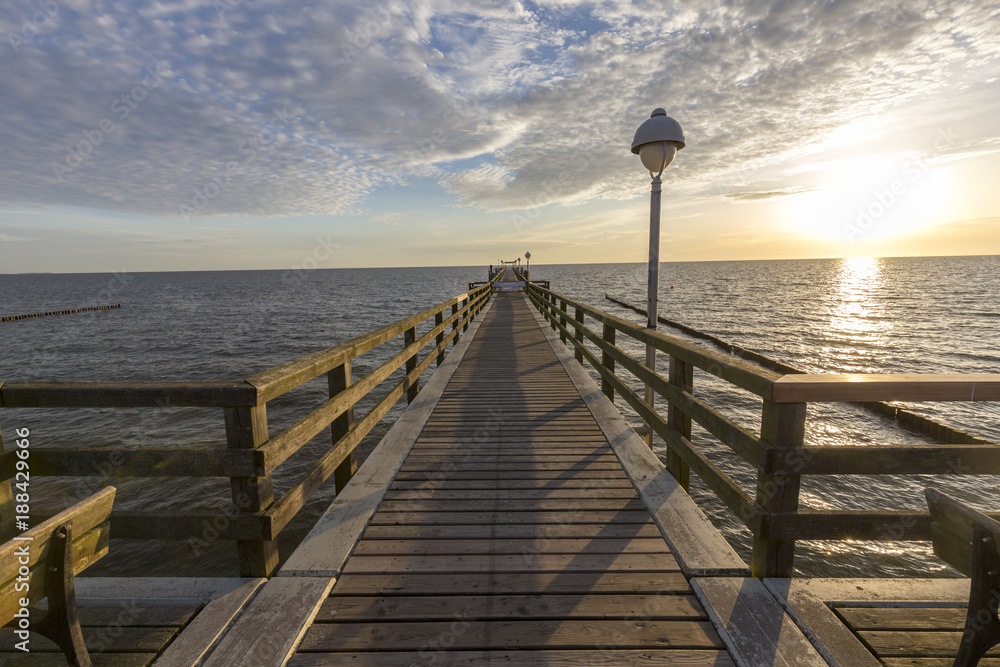 sunrise at pier in Koserow, Usedom sunrise at pier in Koserow, Usedom