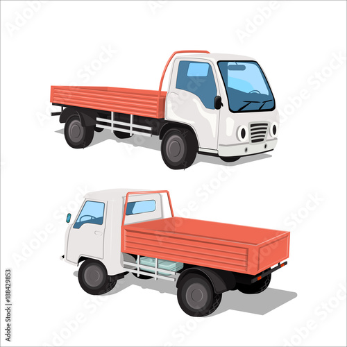Set of city truck