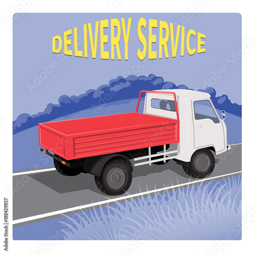 city truck rear view