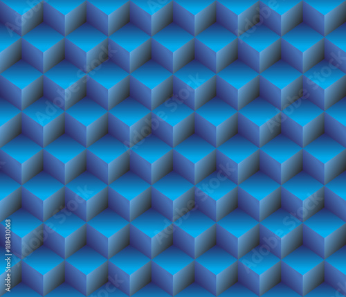 blue 3d cubes contour abstract geometrical seamless pattern background for wallpaper, pattern, web, blog, surface, textures, graphic & printing