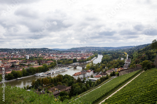 WÜRZBURG, GERMANY - September 18, 2017: Würzburg is a city in the region of Franconia, northern Bavaria, Germany.