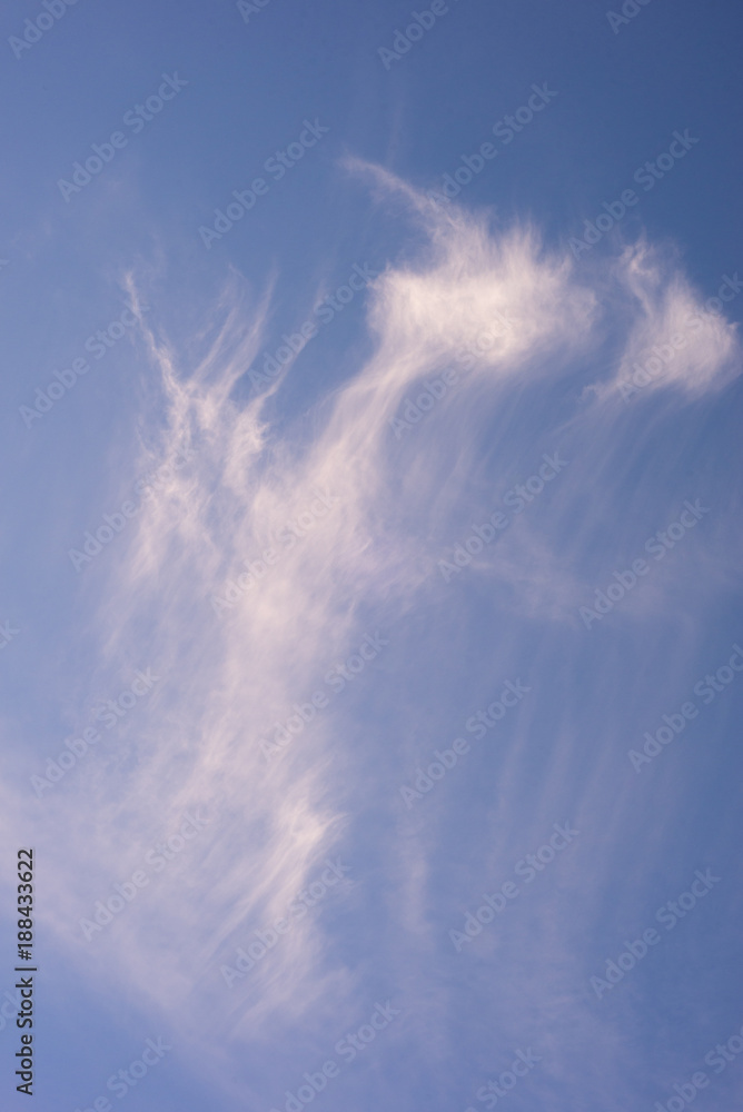 Layered cloud on the blue sky