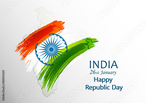 Indian Republic day concept 26 January.