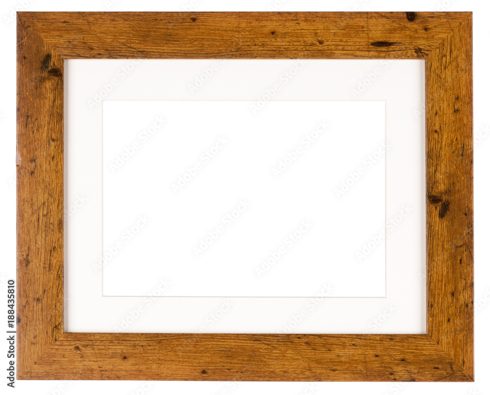 Empty picture frame in a wood grain moulding Empty picture frame in a wood grain moulding