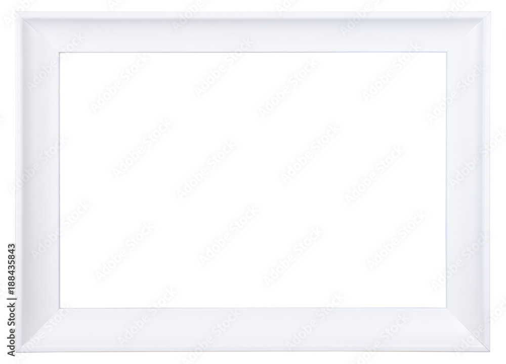 Empty picture frame in plain white high gloss finish Empty picture frame in plain white high gloss finish