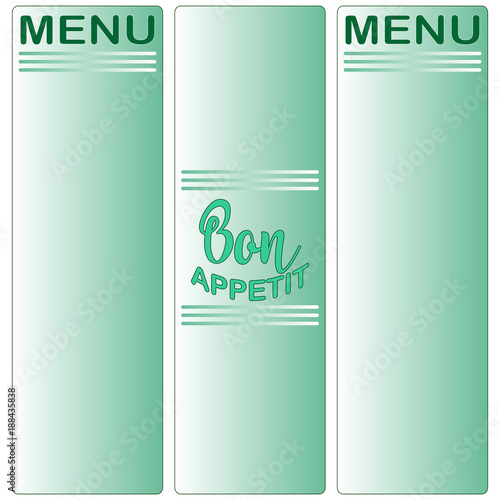 Bon Appetit lettering, custom writing isolated on white background. Vector illustration.