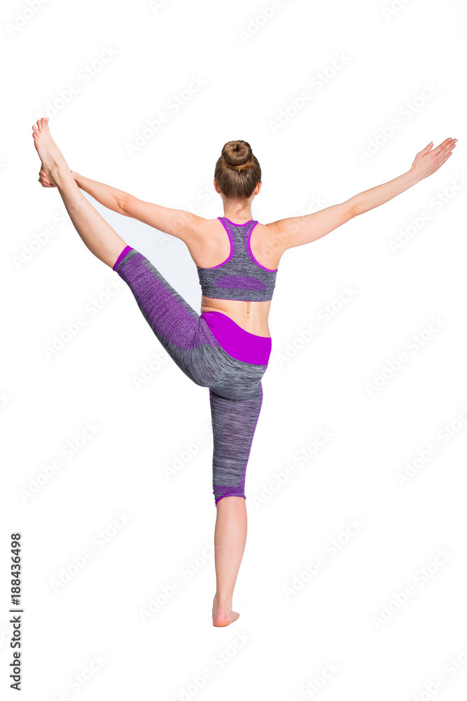 Younf woman fitness instructor isolated on white background Younf woman fitness instructor isolated on white background