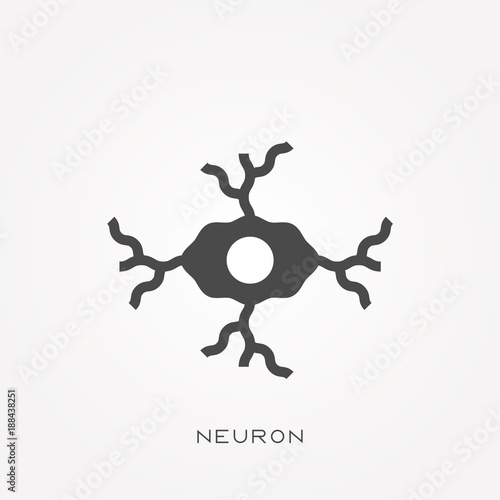 Silhouette icon neuron