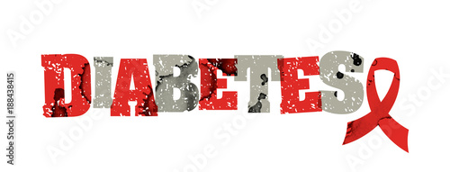 Diabetes Concept Stamped Word Art Illustration