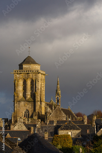 St Ronan church in the village of Locronan, Brittany France