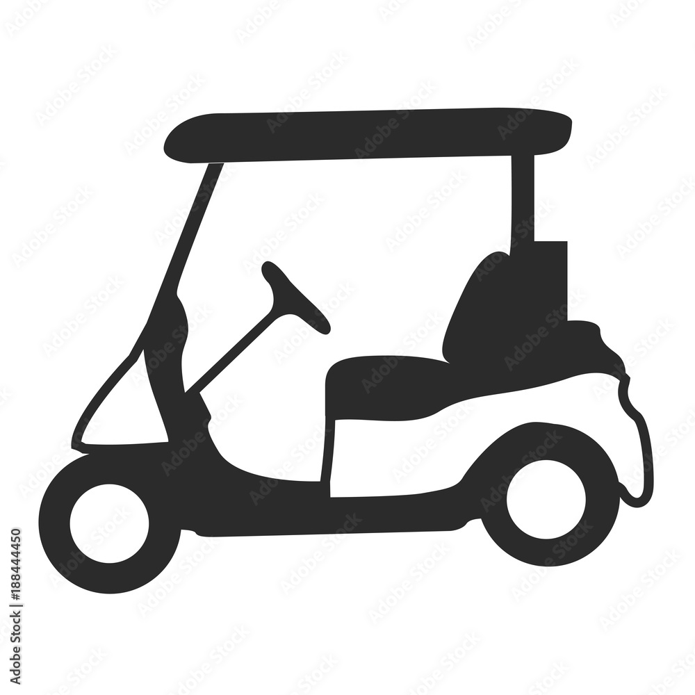 Golf cart silhouette Golf cart silhouette
