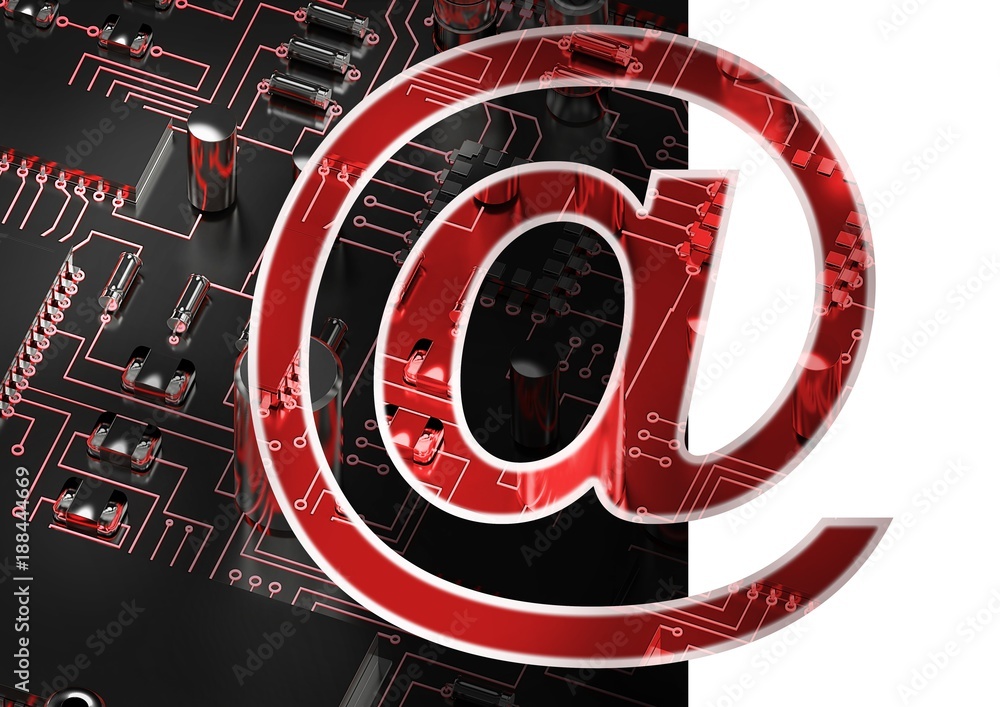 Fototapeta premium Composite image of at e-mail symbol