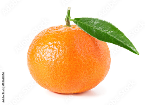 Tangerine or clementine isolated on white background photo