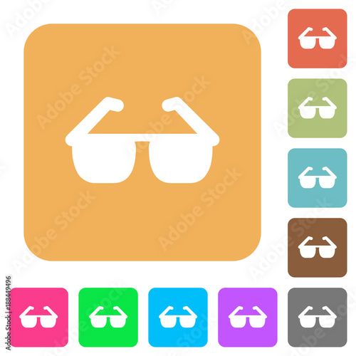 Sunglasses rounded square flat icons