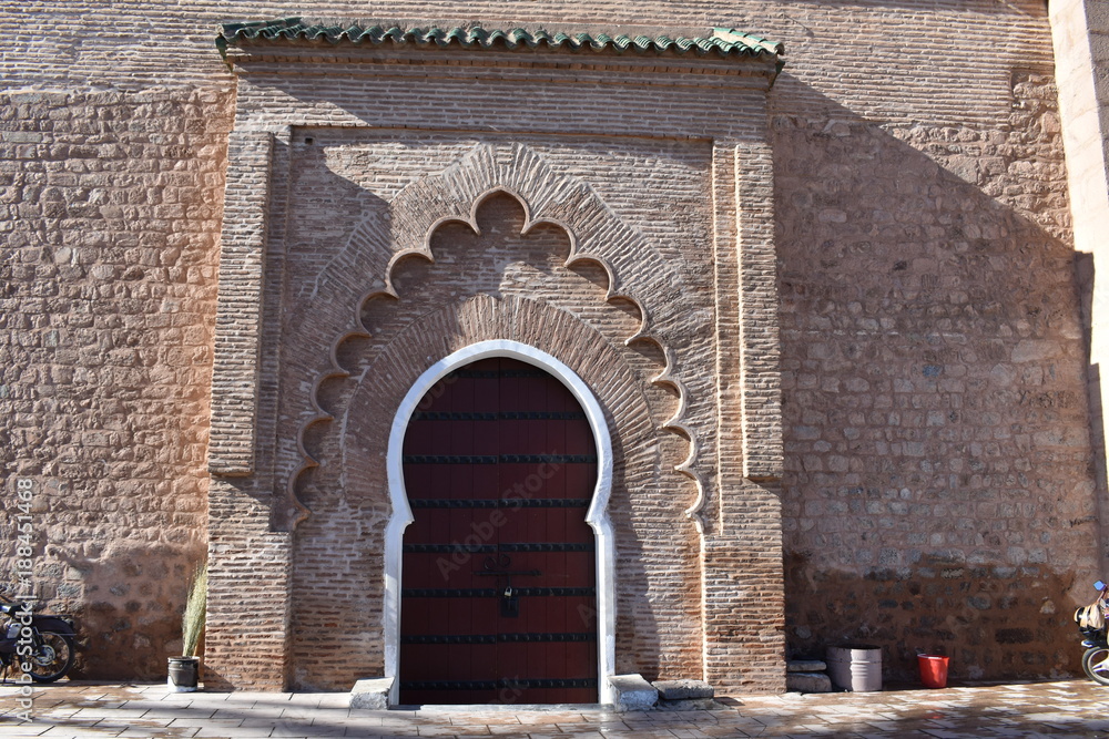 Tipical arabic door, architecture  of Morocco