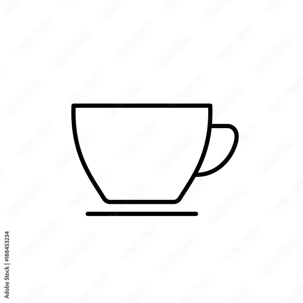 coffee cup logo thin line black icon coffee cup logo thin line black icon