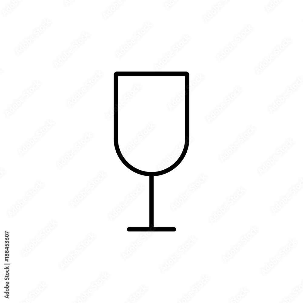 wine glass alcohol symbol thin line black icon wine glass alcohol symbol thin line black icon