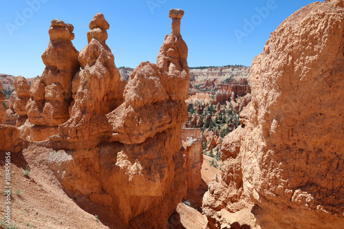 Rock Hoodoos in Bryce Canyon National Park in Utah. USA