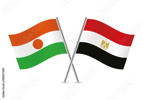 Free Download Niger and Egypt flags. Vector illustration. - GFXLoad