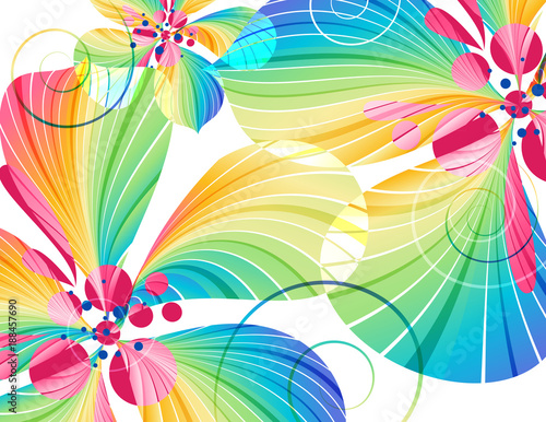 Floral background, colorful design