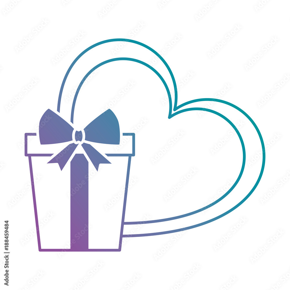 gift box present with heart vector illustration design gift box present with heart vector illustration design