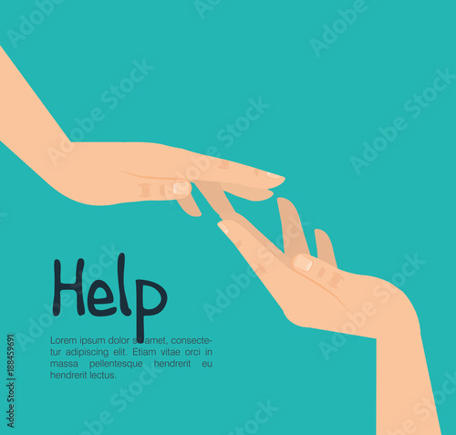 hands human help icon vector illustration design