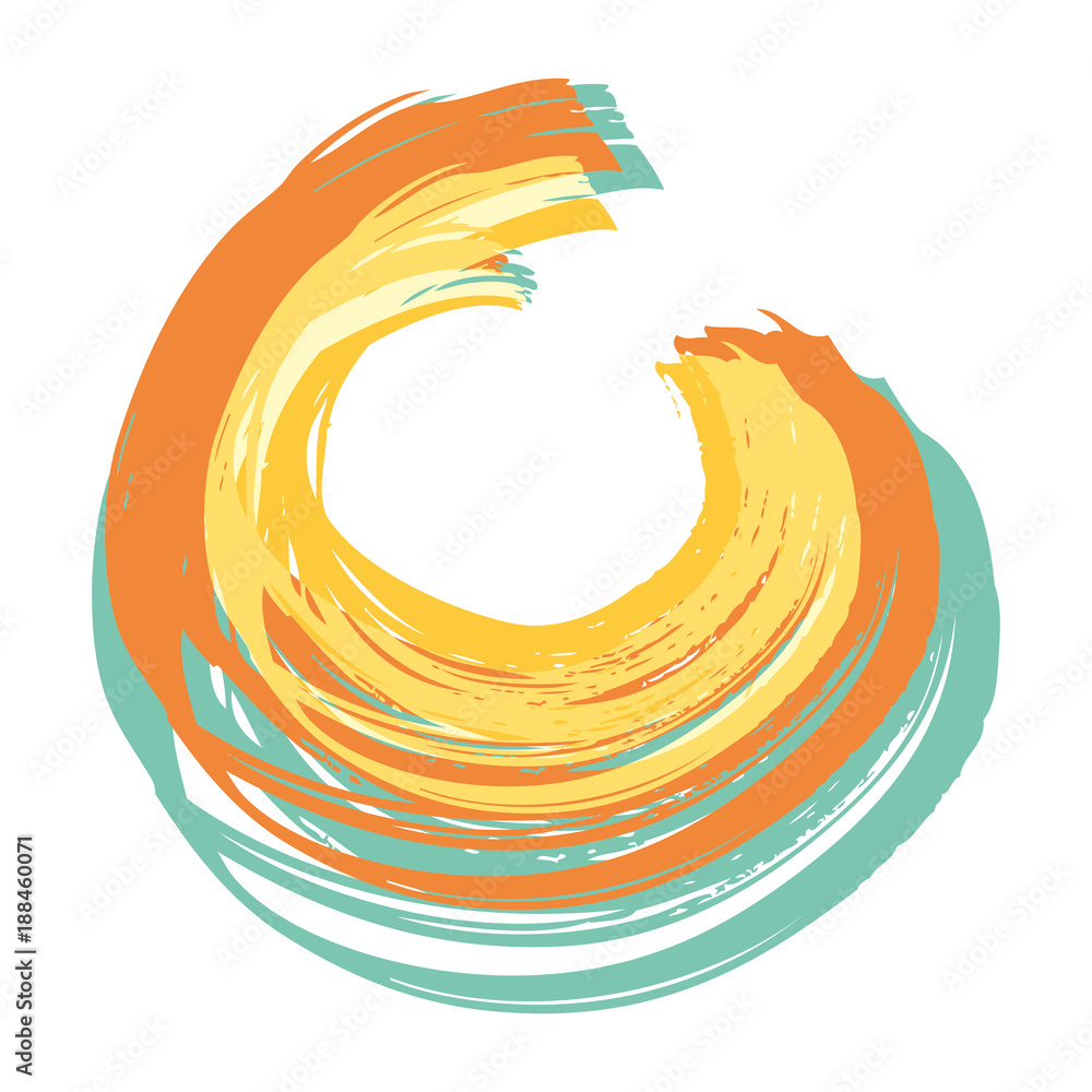 Obraz premium hand painted circle grunge texture vector illustration