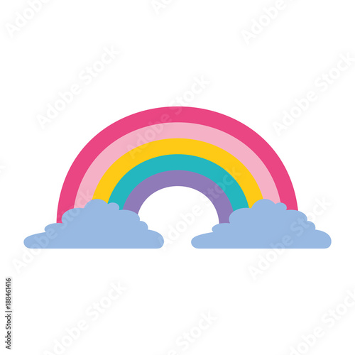 cute rainbow cloud magic fantasy image vector illustration