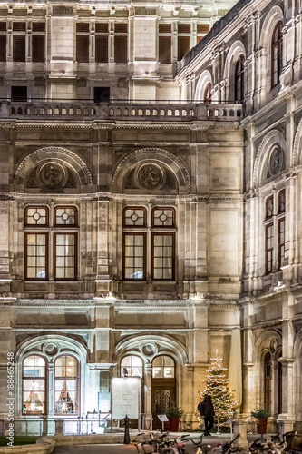Canvas Print Vienna opera in the night
