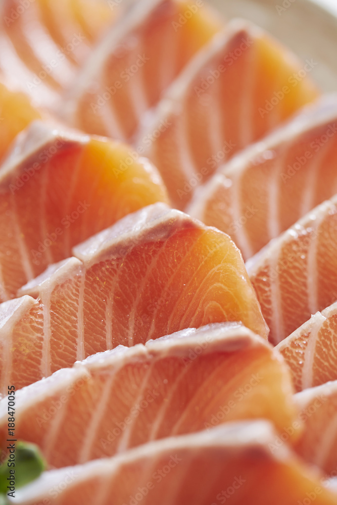 Fresh raw salmon sashimi Fresh raw salmon sashimi