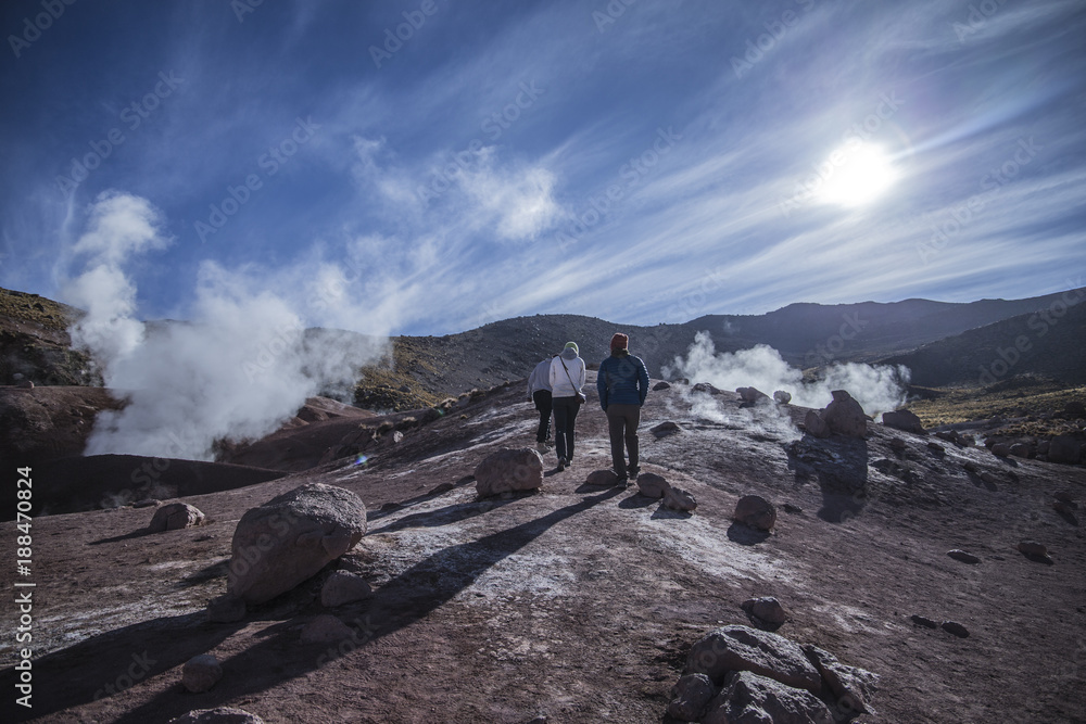 Caminando en el desierto de Atacama, Chile