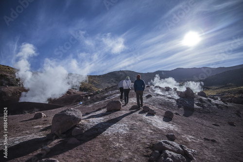 Obraz na płótnie Caminando en el desierto de Atacama, Chile w salonie