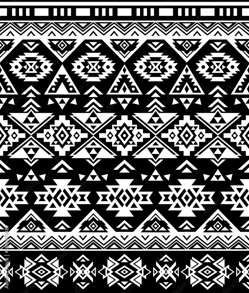 Ethnic pattern design. Seamless pattern. Navajo geometric print. Rustic ...