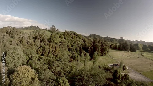 Waitomo, New Zealnd - Aerial 60 fps photo
