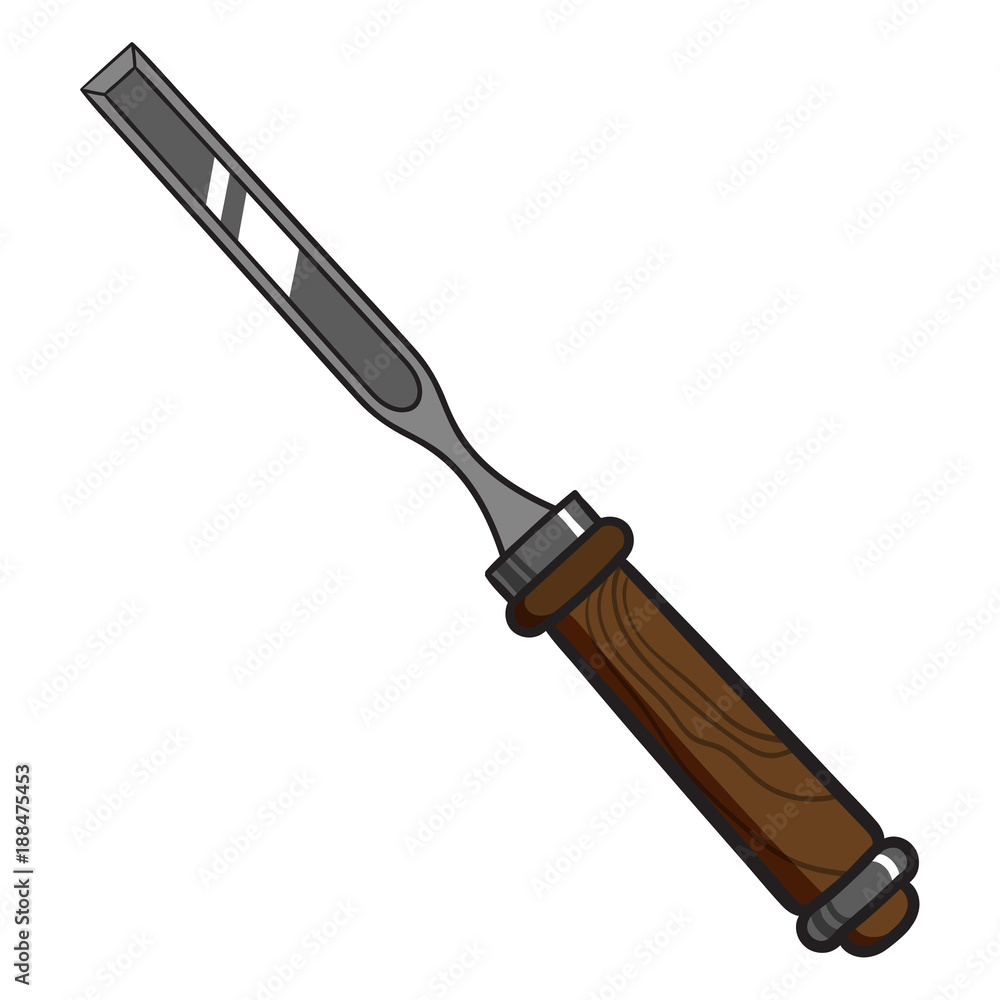Chisel Isolated On White Chisel Isolated On White