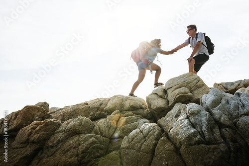Photography Young couple traveling together